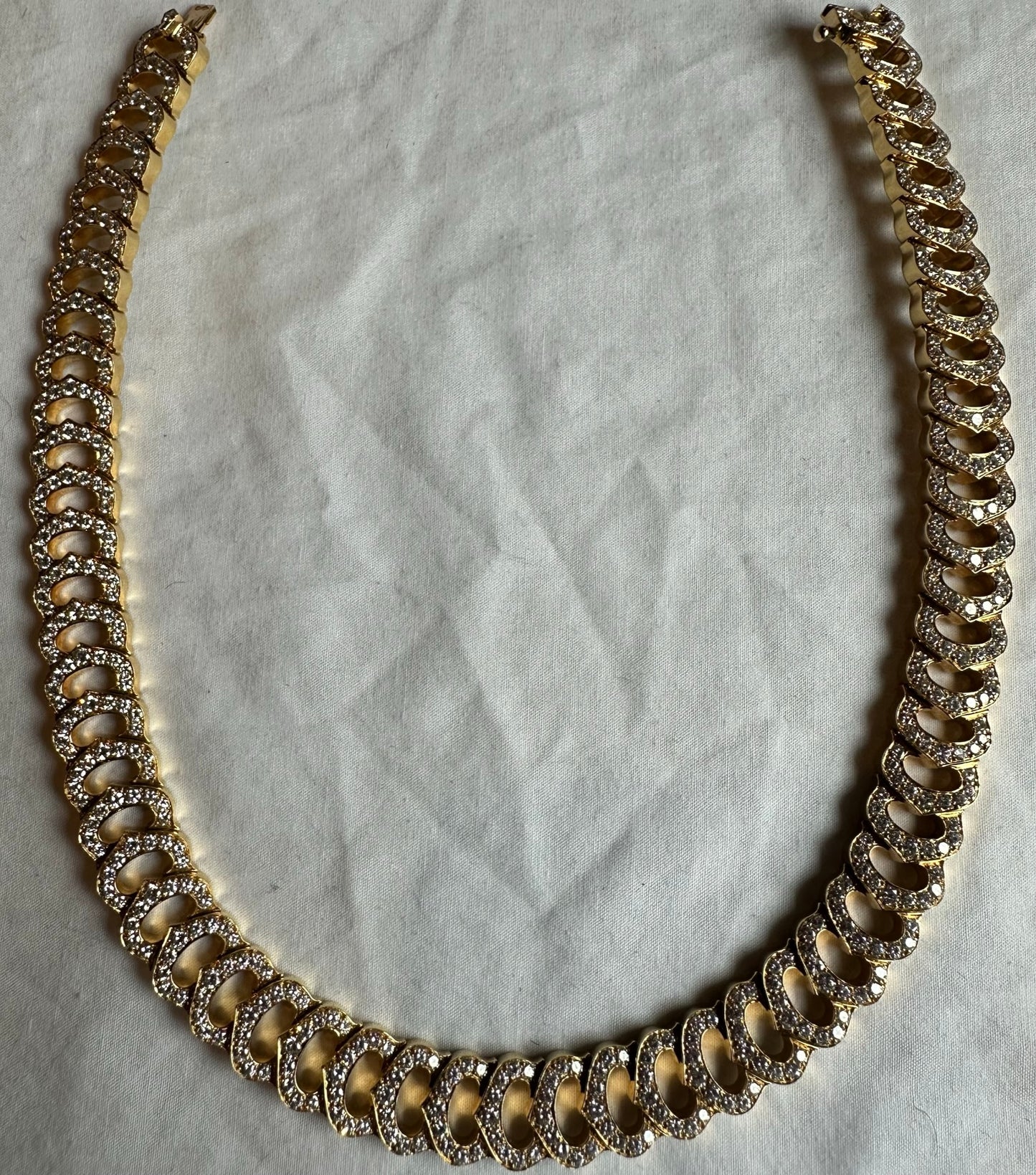 73-2 | 18ky All Cs Diamond @10ct Necklace