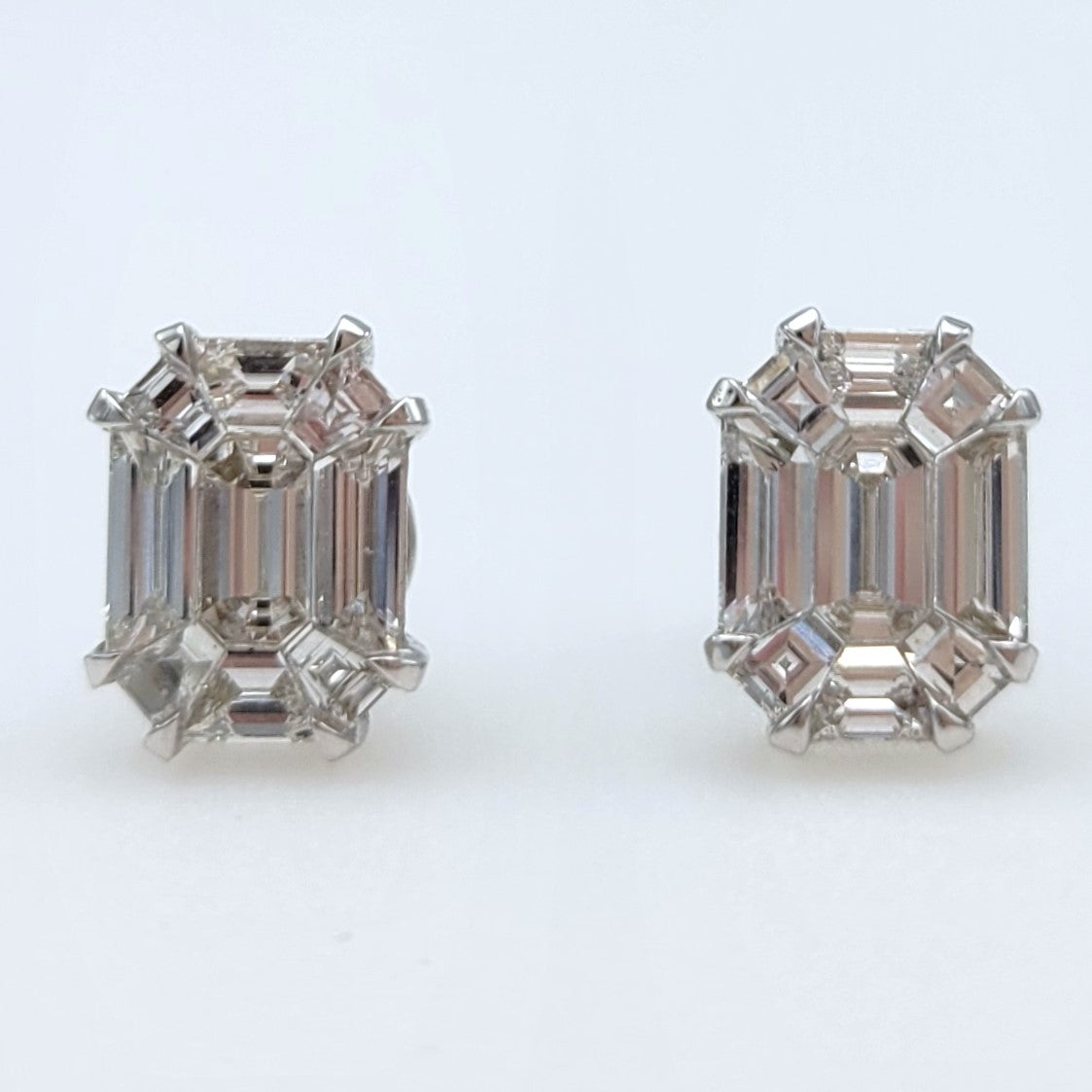 279-131 | 18kw Emerald Cut Diamond @2.29ct Earrings