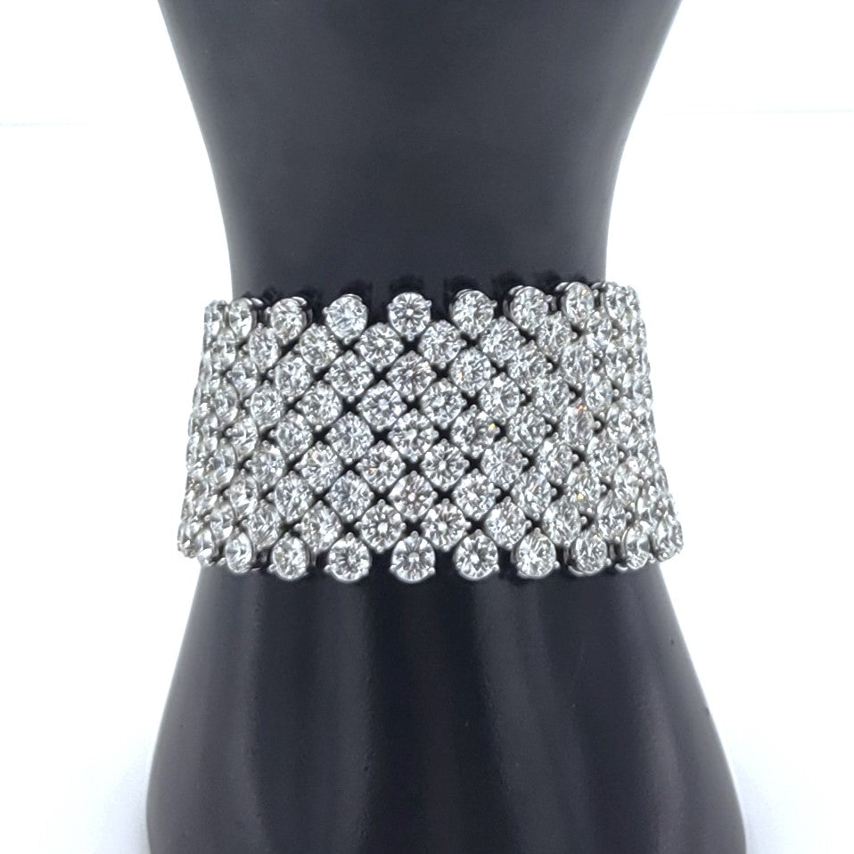 63-1 RFEXEX | 18kw Wide Diamond @90.0ct Bracelet