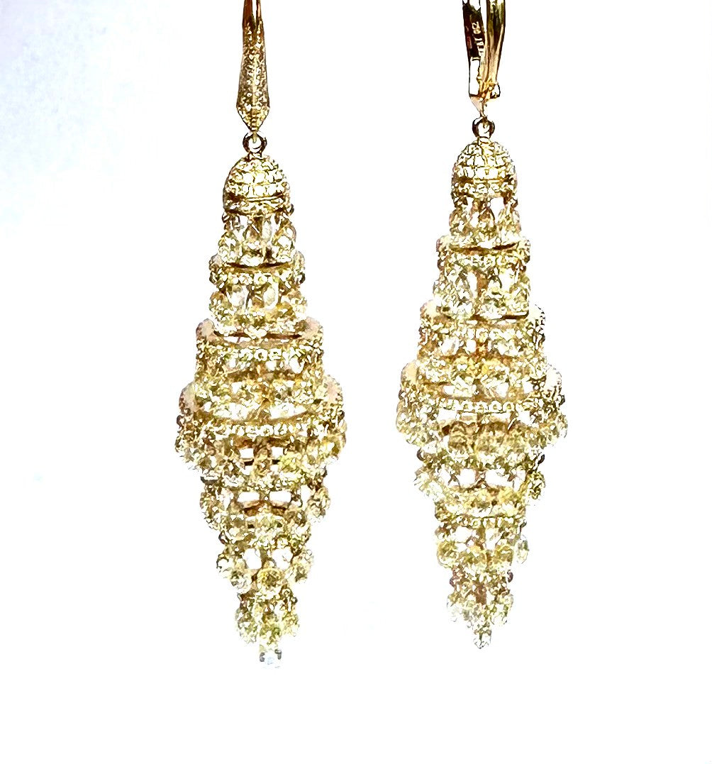 17-38 RXEXE | 18KY Diamond Chandelier Earrings