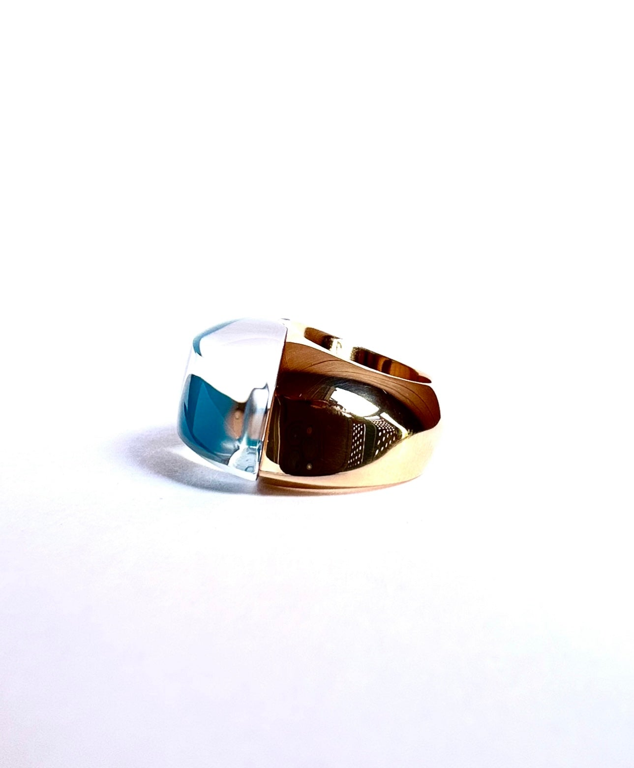 335-38 MDEX | Pink Gold Rock Crystal Turqoise