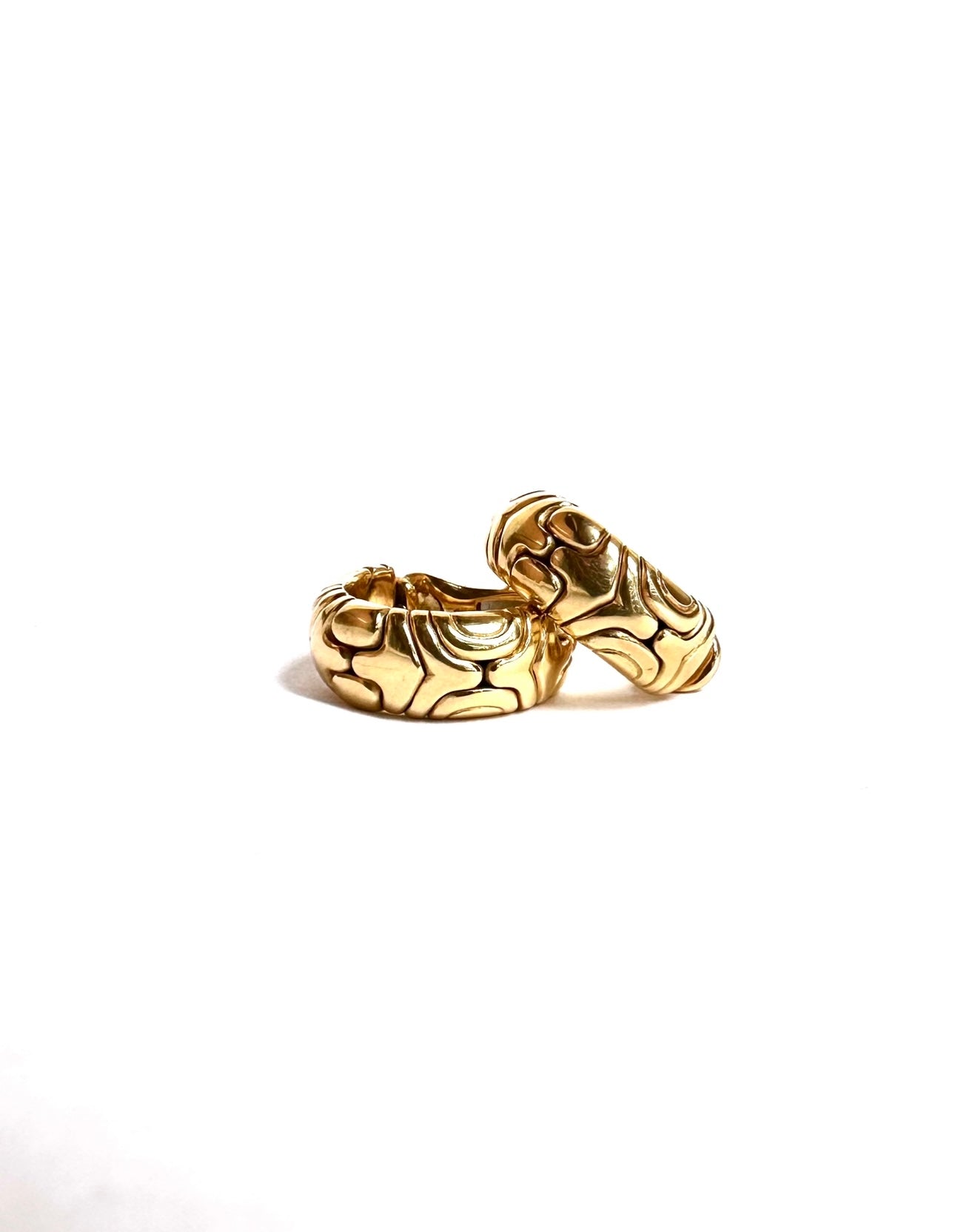 477-8 OEXE | 18K YG Bulgari parenthese earhoops