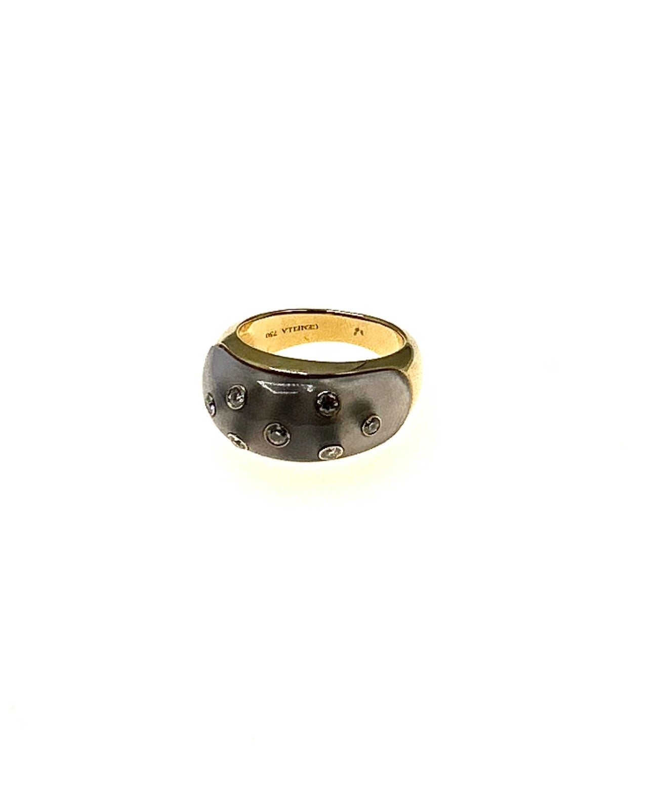 365-28 FARE | 18KYG Chalcedony & Diamond Ring