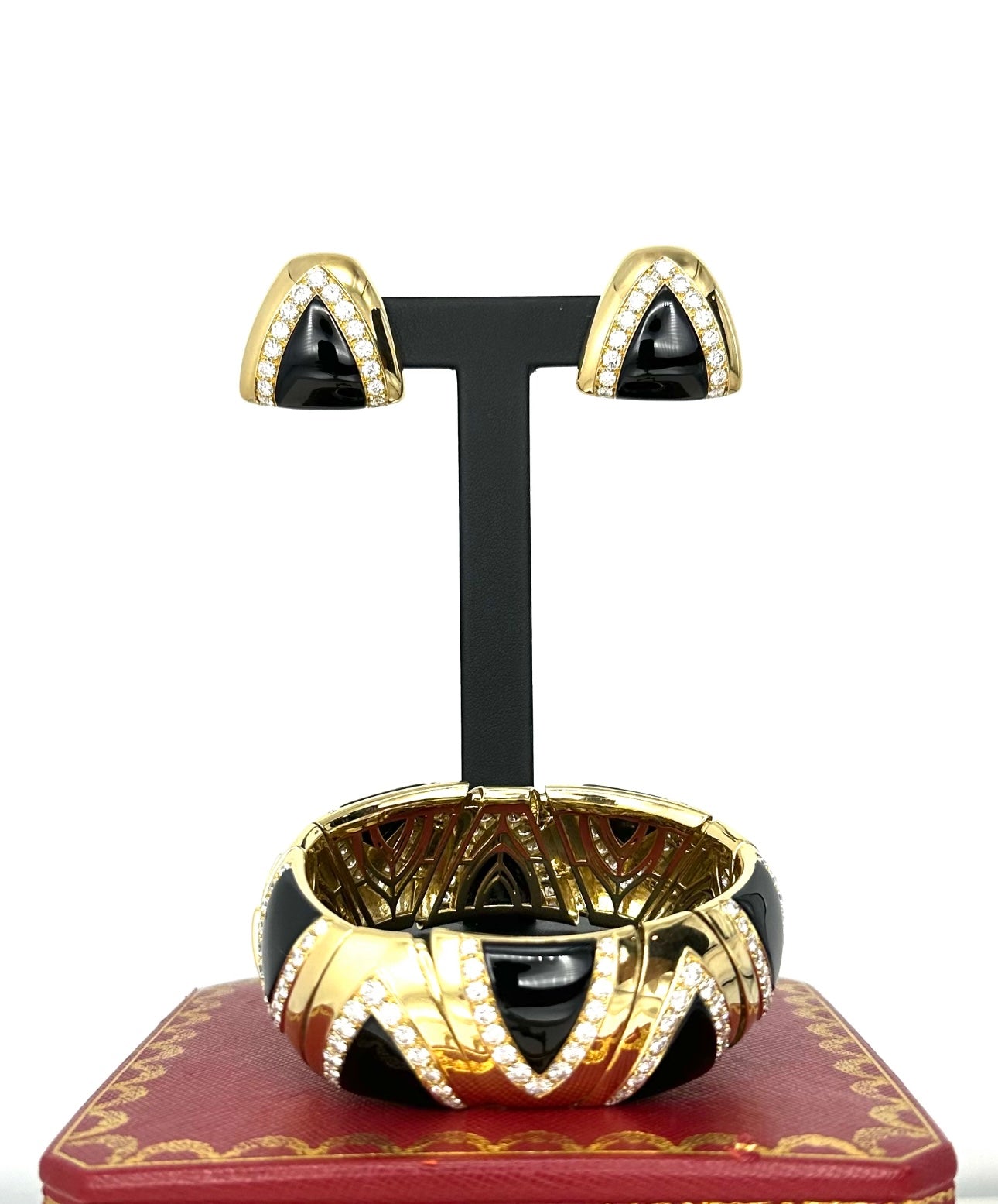 35-100 OMEXE | Picchiotti 18K YG Diamond Onyx Bracelet
