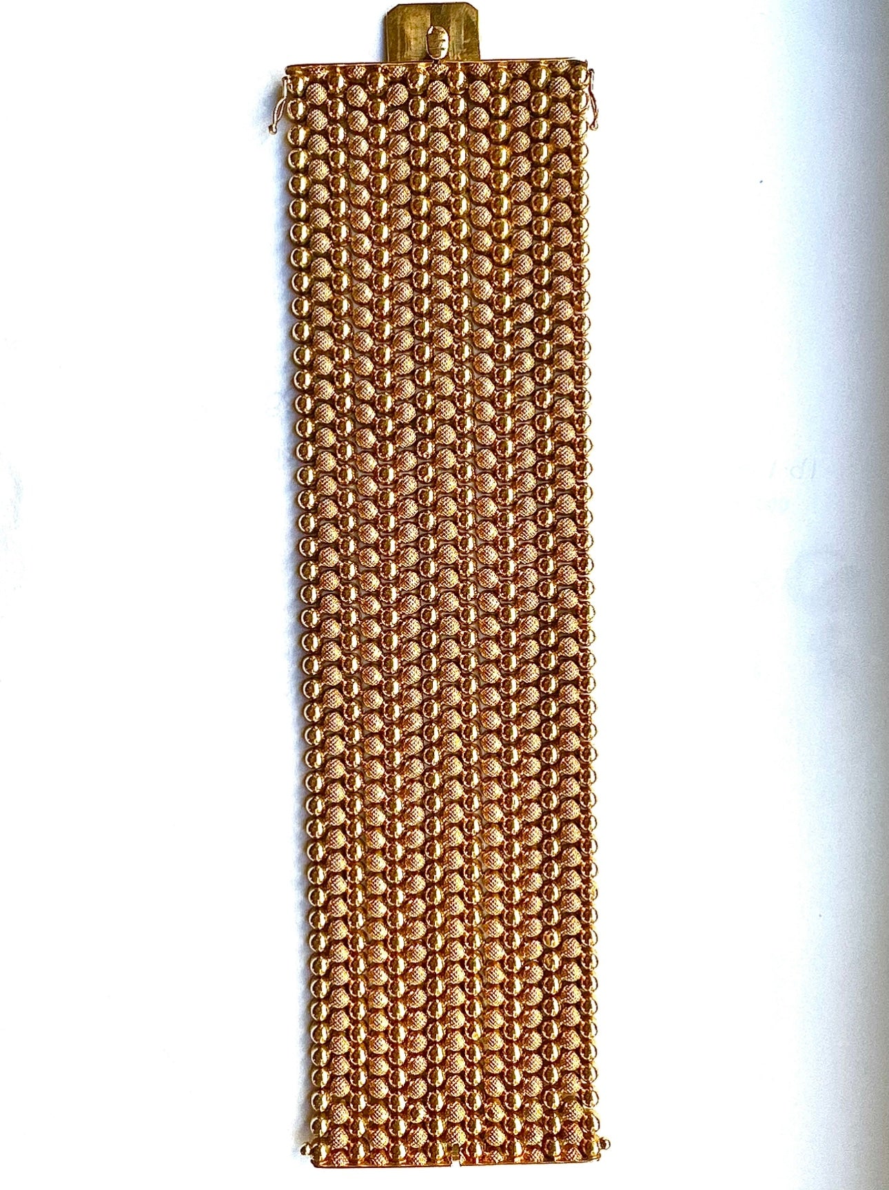 364-92 OAIEX | 18KYG Wide Bead Golden Bracelet