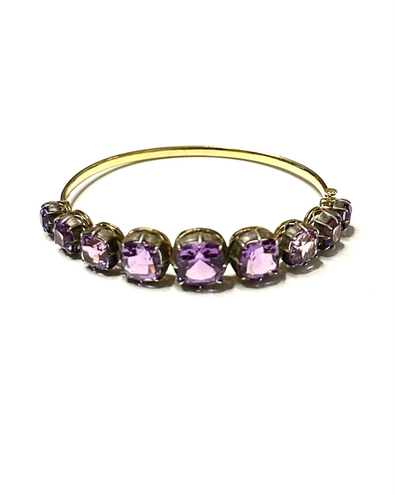 485-3 REXE | Amethyst Bangle in Silver/18KYG by Fred Leighton
