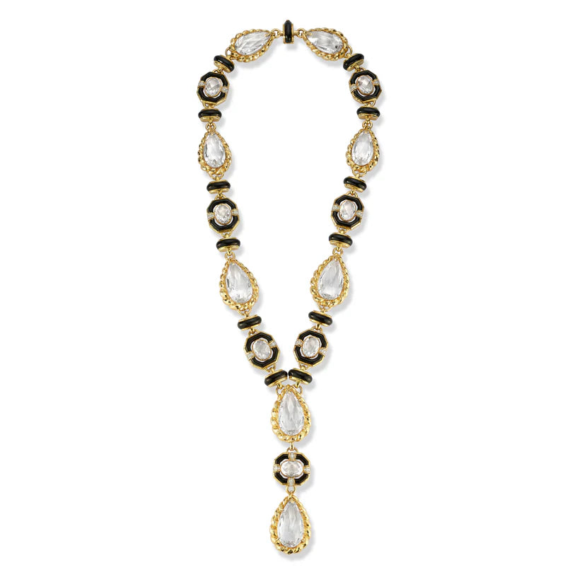 483-36 FMIEXE | David Webb rock Crystal necklace Diamond 3.20 carats certification from David Webb