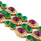 483-40 FXIEXE | 18 K Bulgari, ruby emerald and diamond bracelet