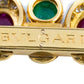 483-40 FXIEXE | 18 K Bulgari, ruby emerald and diamond bracelet