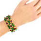 483-40 FXIEXE | 18 K Bulgari, ruby emerald and diamond bracelet