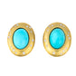 483-42 FEXEX | 18 K Angela Cummings Cummins Cummins, TiffanyCo. turquoise and diamond oval earrings